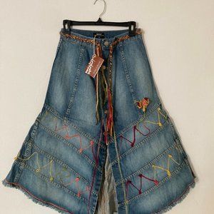 Casta & Puro Long Jean Skirt
